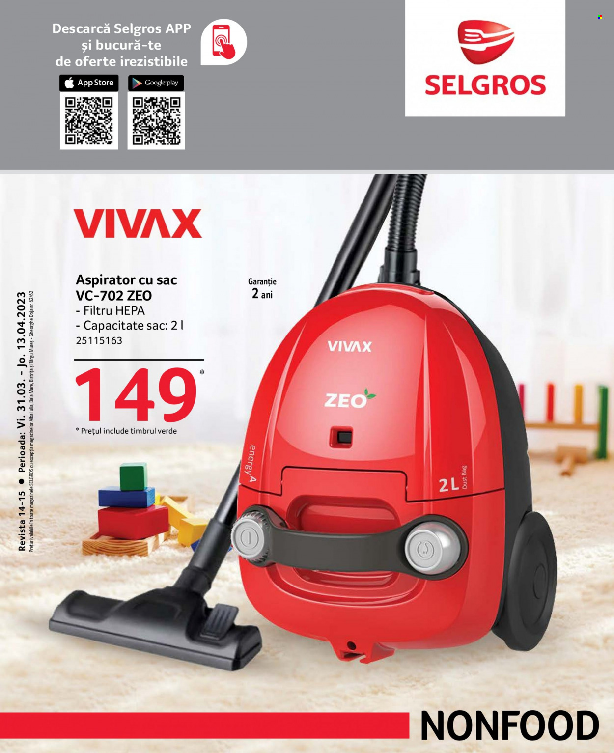 Catalog Selgros - 31.03.2023 - 13.04.2023. Pagina 1