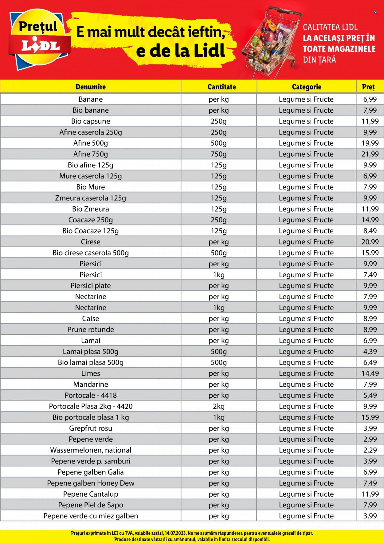 Catalog Lidl - 14.07.2023 - 14.07.2023. Pagina 1