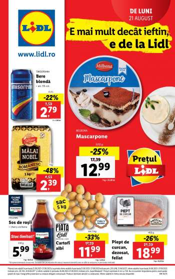 Cataloage Lidl - 21.08.2023 - 27.08.2023.