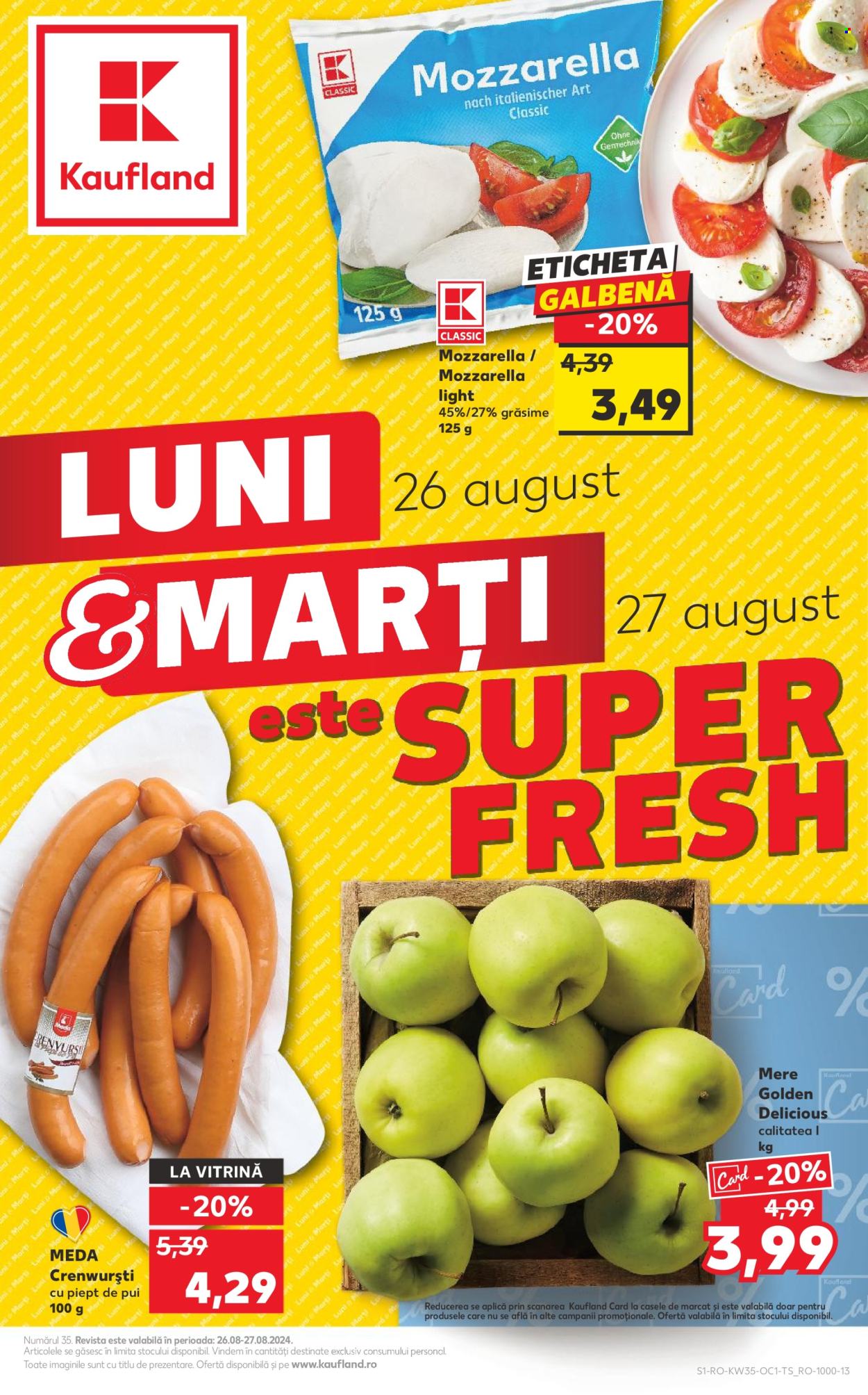 Catalog Kaufland - 26.08.2024 - 27.08.2024. Pagina 1