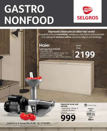 Cataloage Selgros - 01.09.2024 - 17.10.2024.