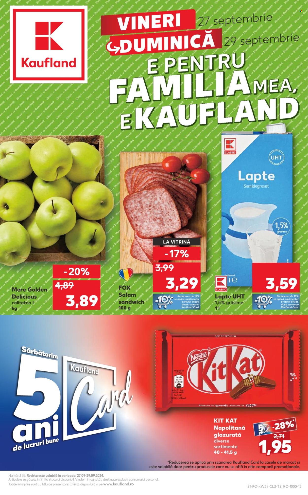 Catalog Kaufland - 27.09.2024 - 29.09.2024. Pagina 1