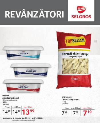 Cataloage Selgros - 01.10.2024 - 31.10.2024.