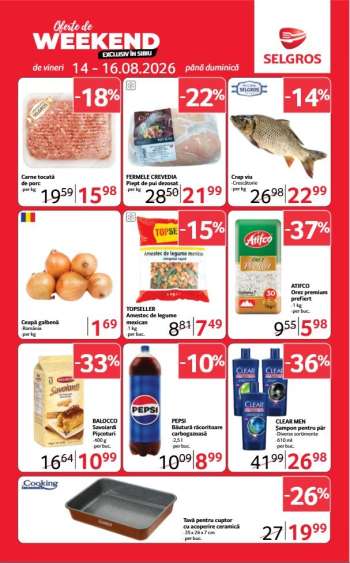 Cataloage Selgros - 14.08.2026 - 16.08.2026.