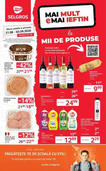 Cataloage Selgros - 21.08.2026 - 03.09.2026.