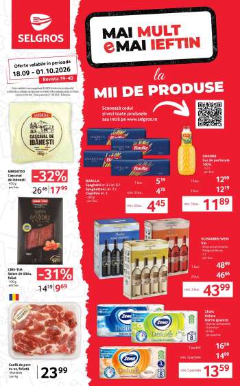 Cataloage Selgros - 18.09.2026 - 01.10.2026.