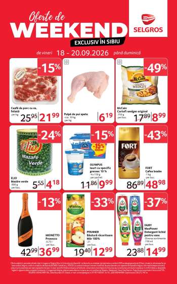 Cataloage Selgros - 18.09.2026 - 20.09.2026.
