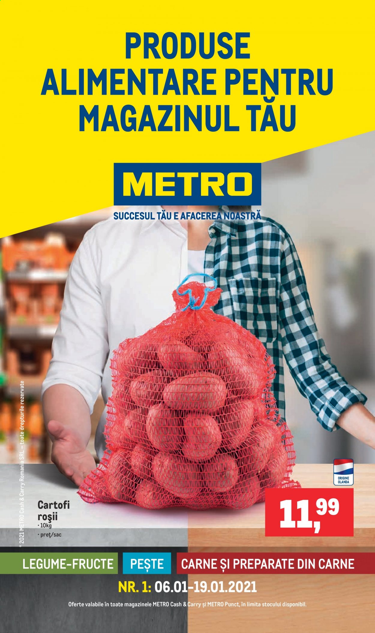 thumbnail - Cataloage Metro - 06.01.2021 - 19.01.2021 - Produse în vânzare - cartofi. Pagina 1.