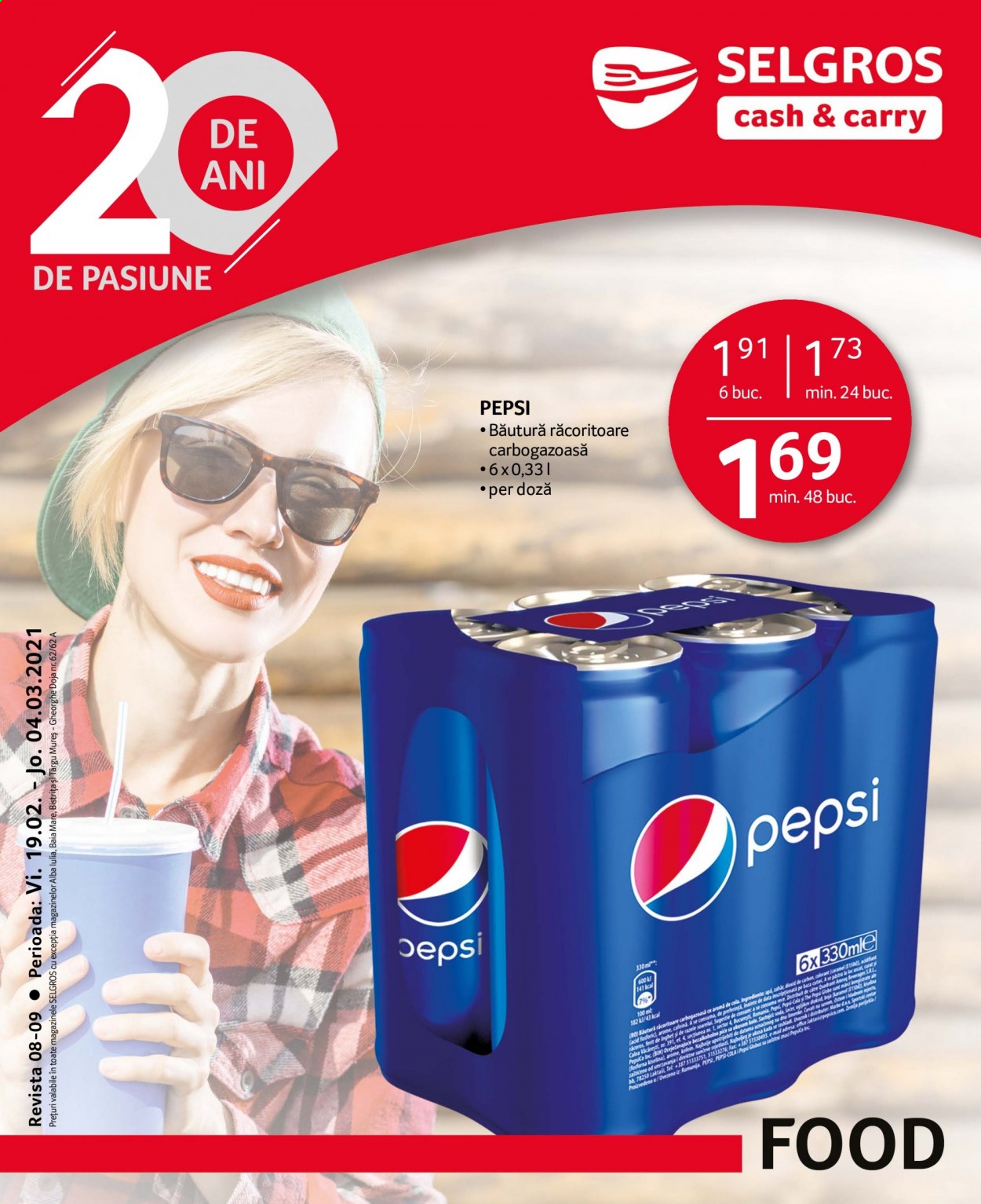 thumbnail - Cataloage Selgros - 19.02.2021 - 04.03.2021 - Produse în vânzare - băutură răcoritoare, Pepsi. Pagina 1.