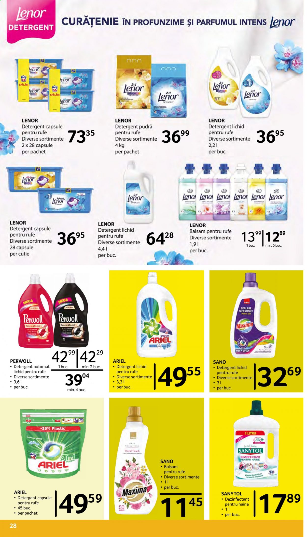thumbnail - Cataloage Selgros - 05.03.2021 - 18.03.2021 - Produse în vânzare - pere, detergent, Ariel, detergent automat, Perwoll, Lenor. Pagina 28.