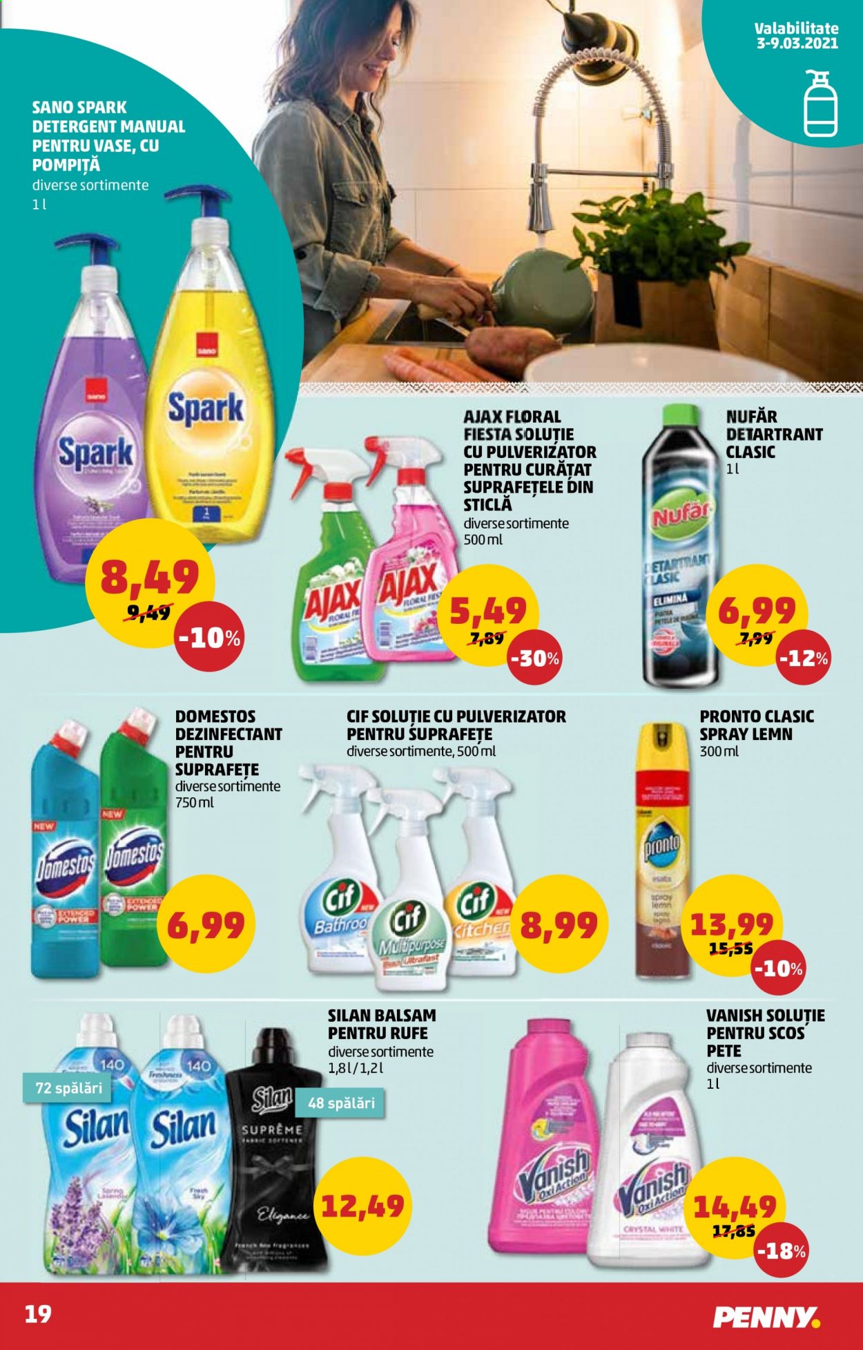 thumbnail - Cataloage PENNY - 03.03.2021 - 09.03.2021 - Produse în vânzare - Ajax, Cif, detergent, Domestos. Pagina 19.