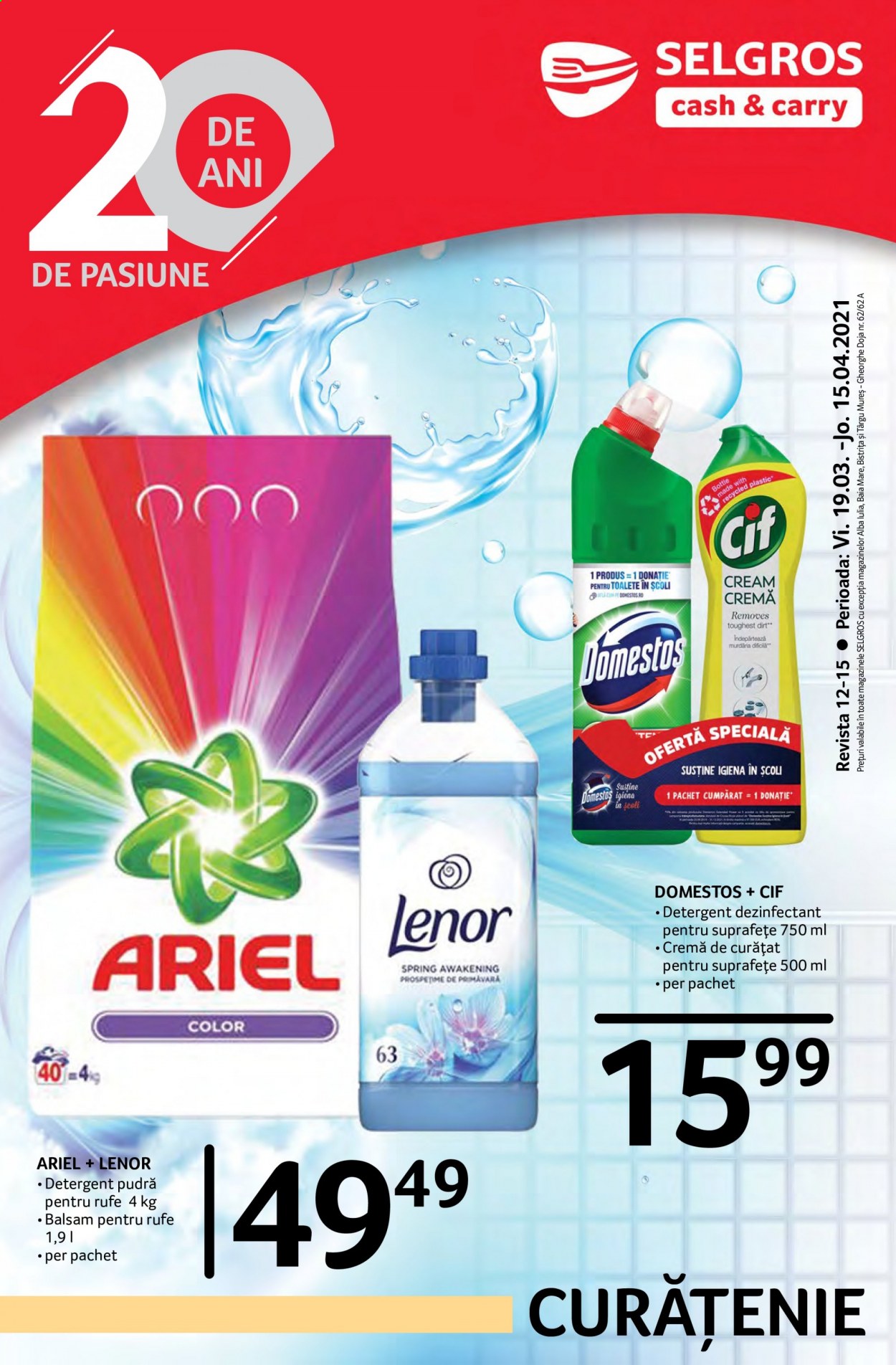 Catalog Selgros - 19.03.2021 - 15.04.2021. Pagina 1