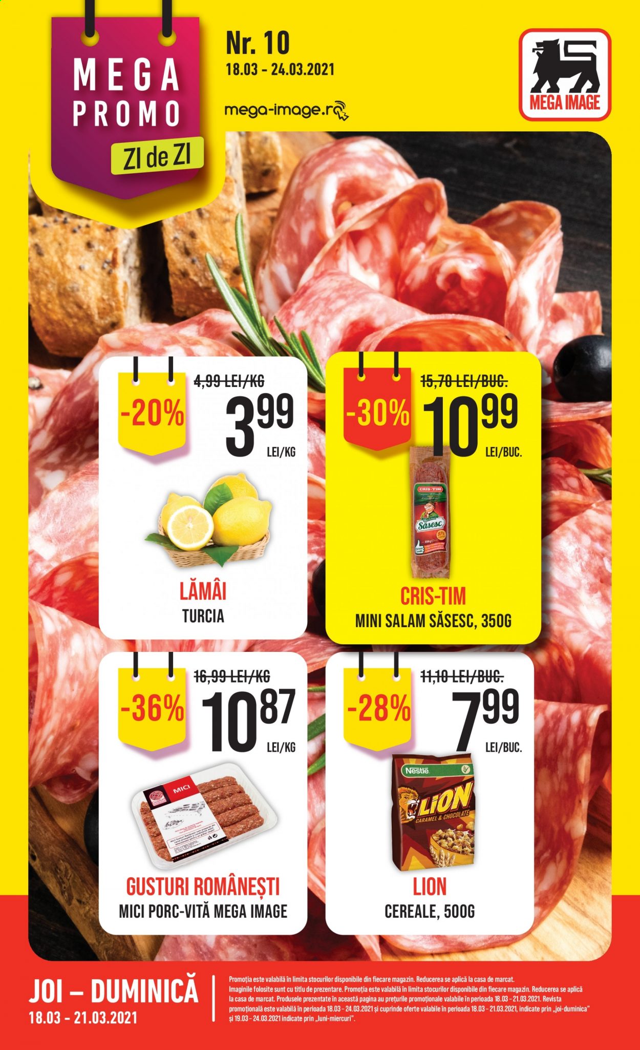 Catalog Mega Image - 18.03.2021 - 24.03.2021. Pagina 1