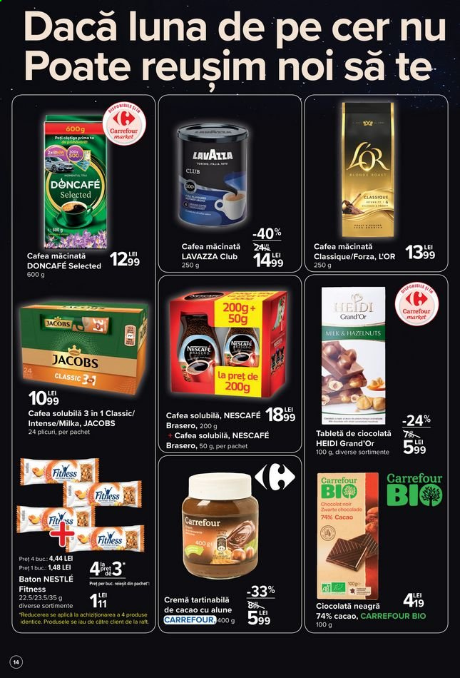 thumbnail - Cataloage Carrefour - 25.03.2021 - 31.03.2021 - Produse în vânzare - Milka, ciocolată neagră, Nestlé, cafea măcinată, Doncafé, Jacobs, cafea, cremă, tabletă. Pagina 8.