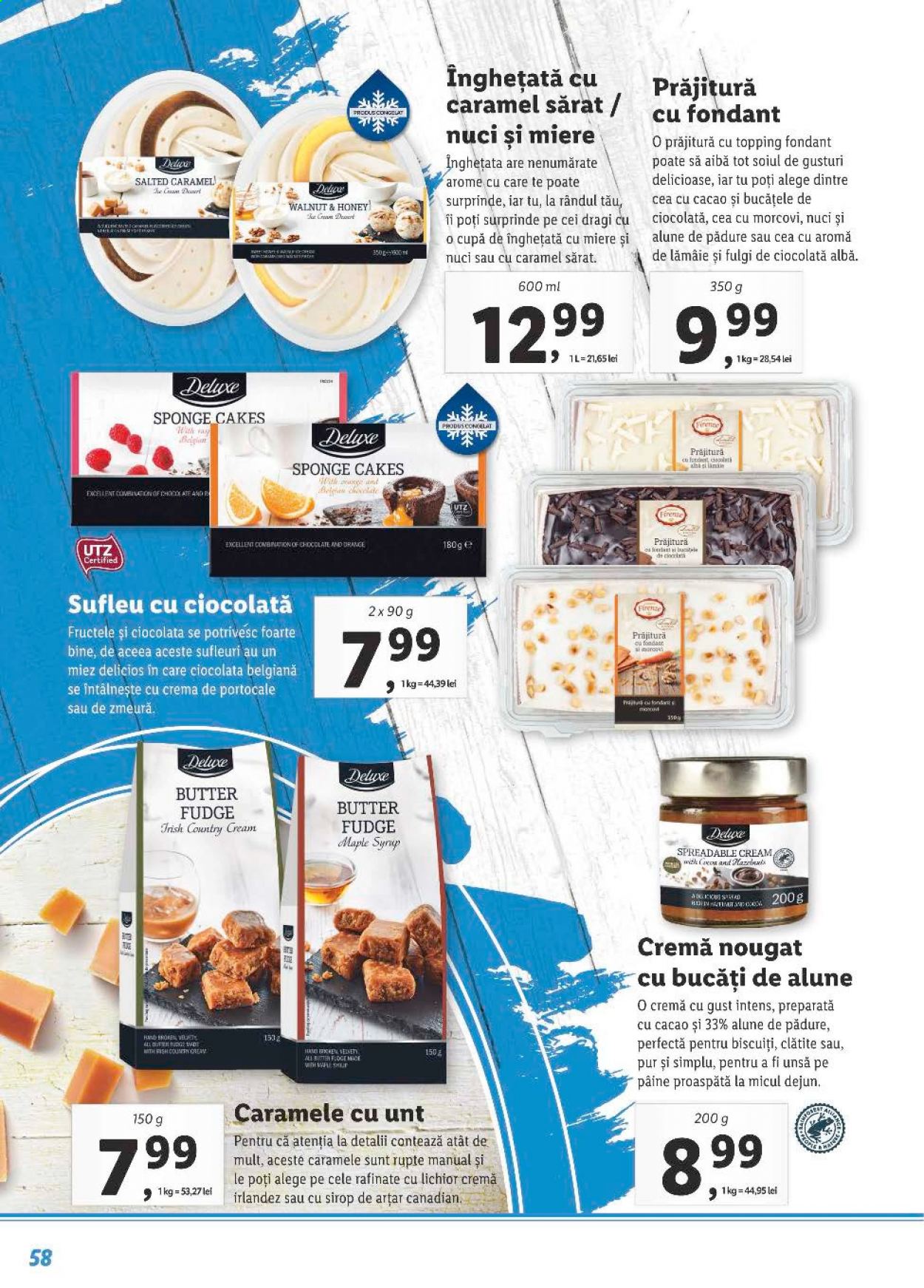 thumbnail - Cataloage Lidl - 05.04.2021 - 02.05.2021 - Produse în vânzare - prăjitură, înghețată, biscuiți, miere. Pagina 58.