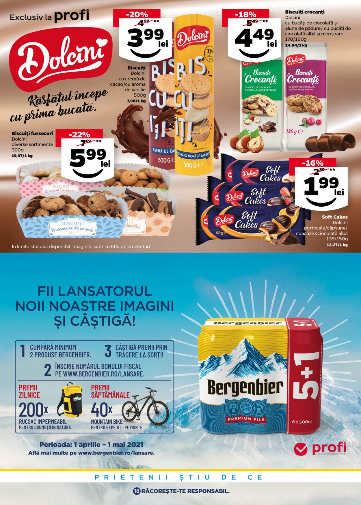 thumbnail - Cataloage Profi - 07.04.2021 - 20.04.2021 - Produse în vânzare - Bergenbier, coacăze, biscuiți, fursecuri, cremă. Pagina 14.