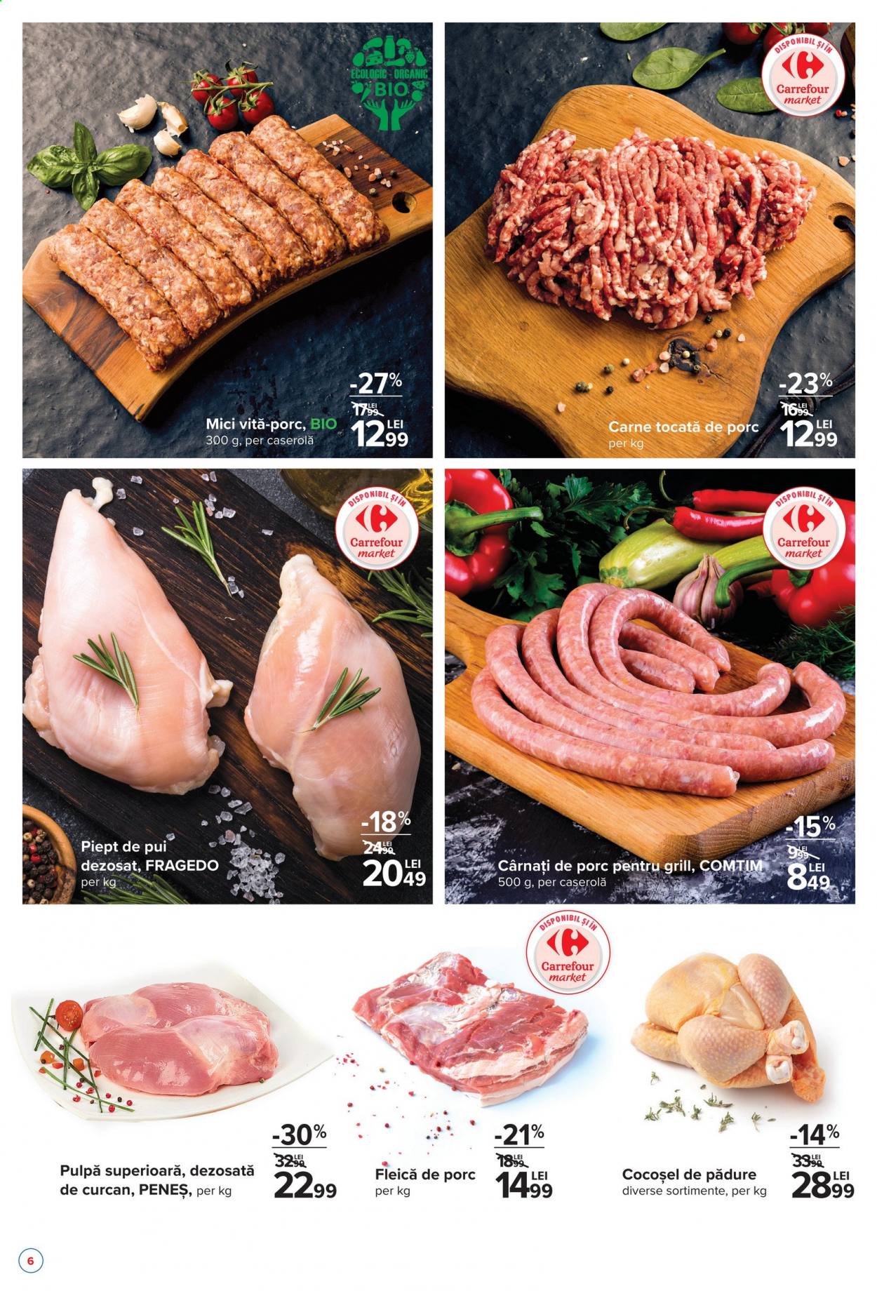 thumbnail - Cataloage Carrefour - 15.04.2021 - 25.04.2021 - Produse în vânzare - piept de pui, cârnați de porc. Pagina 6.