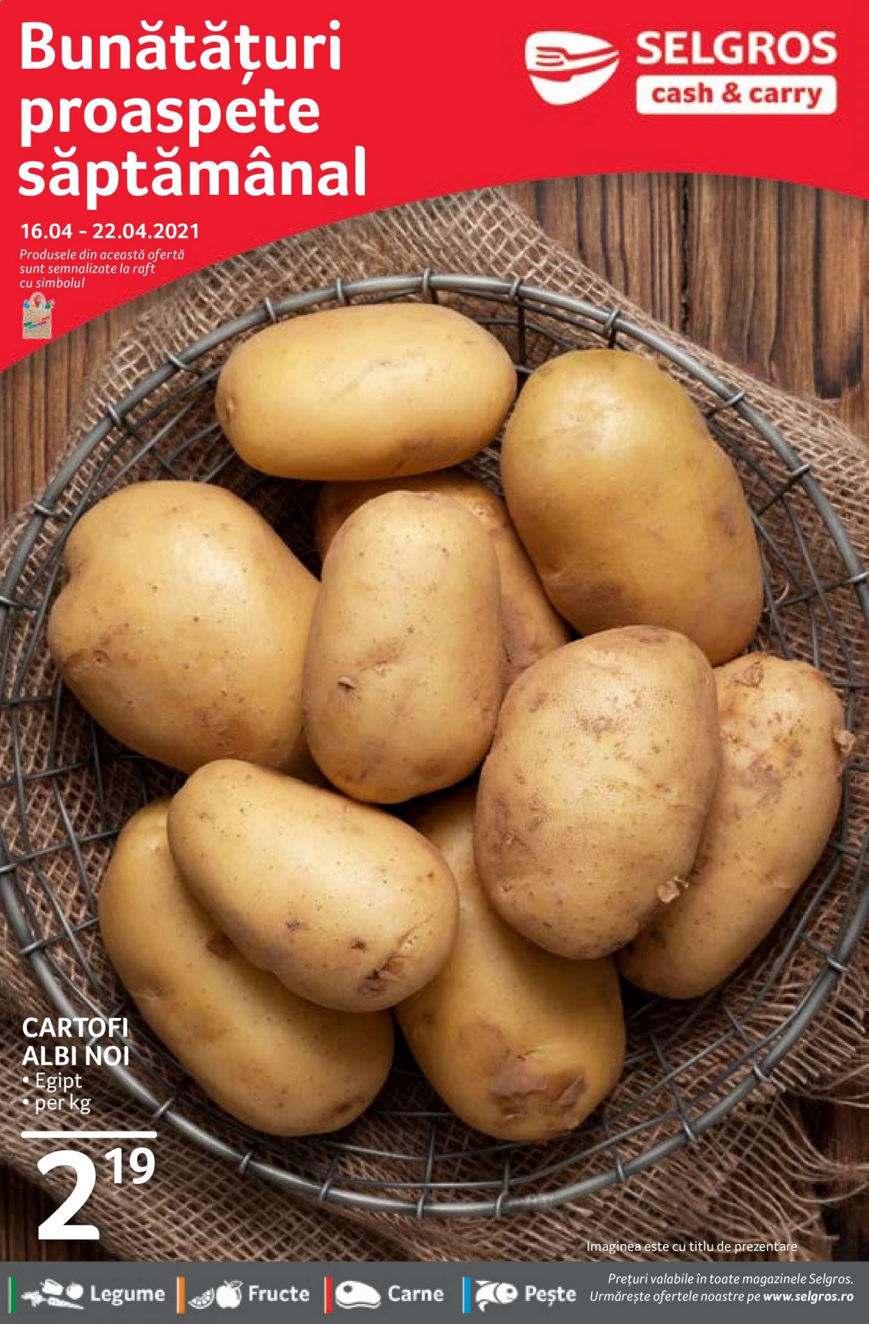 thumbnail - Cataloage Selgros - 16.04.2021 - 22.04.2021 - Produse în vânzare - cartofi. Pagina 1.