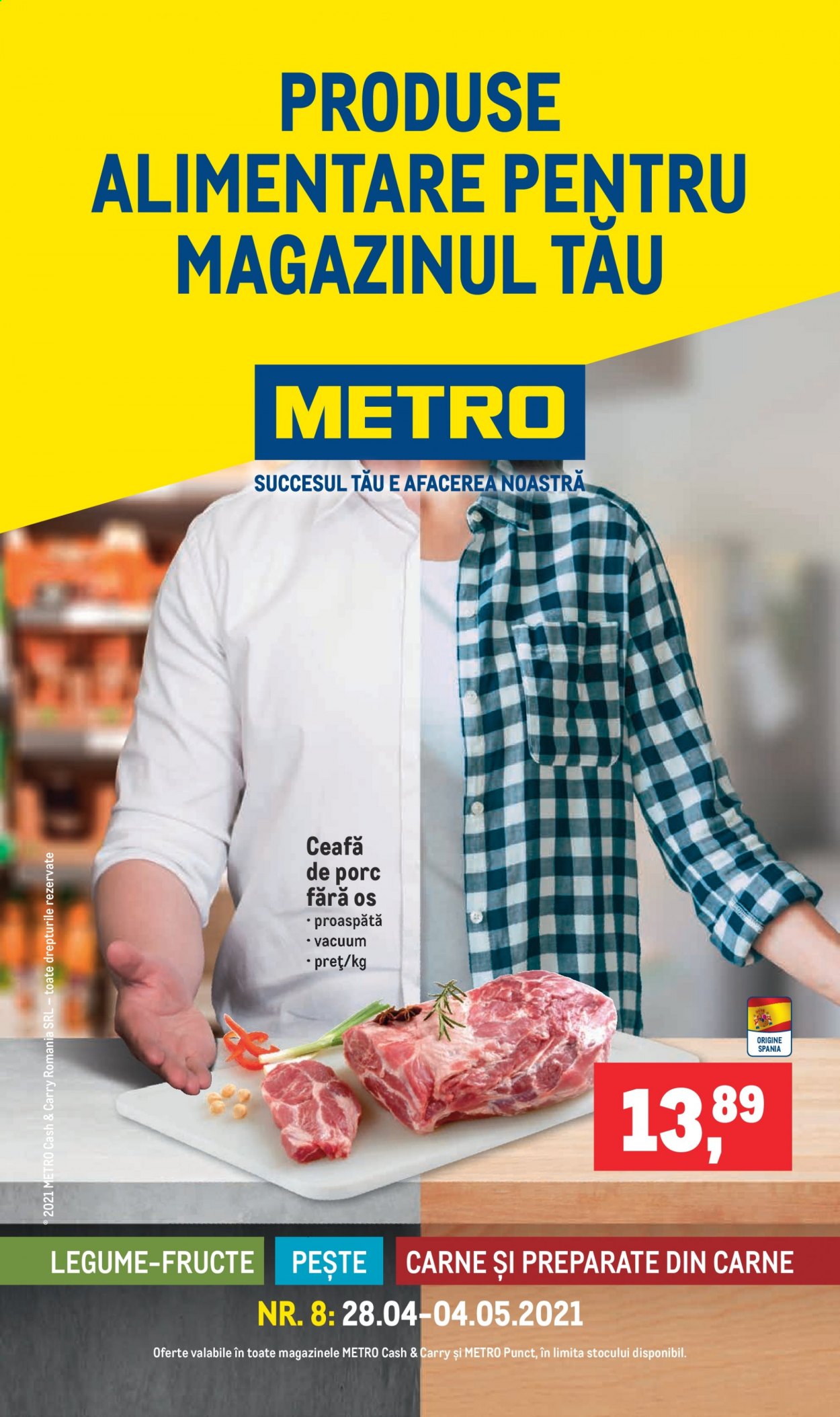 thumbnail - Cataloage Metro - 28.04.2021 - 04.05.2021 - Produse în vânzare - ceafă de porc. Pagina 1.