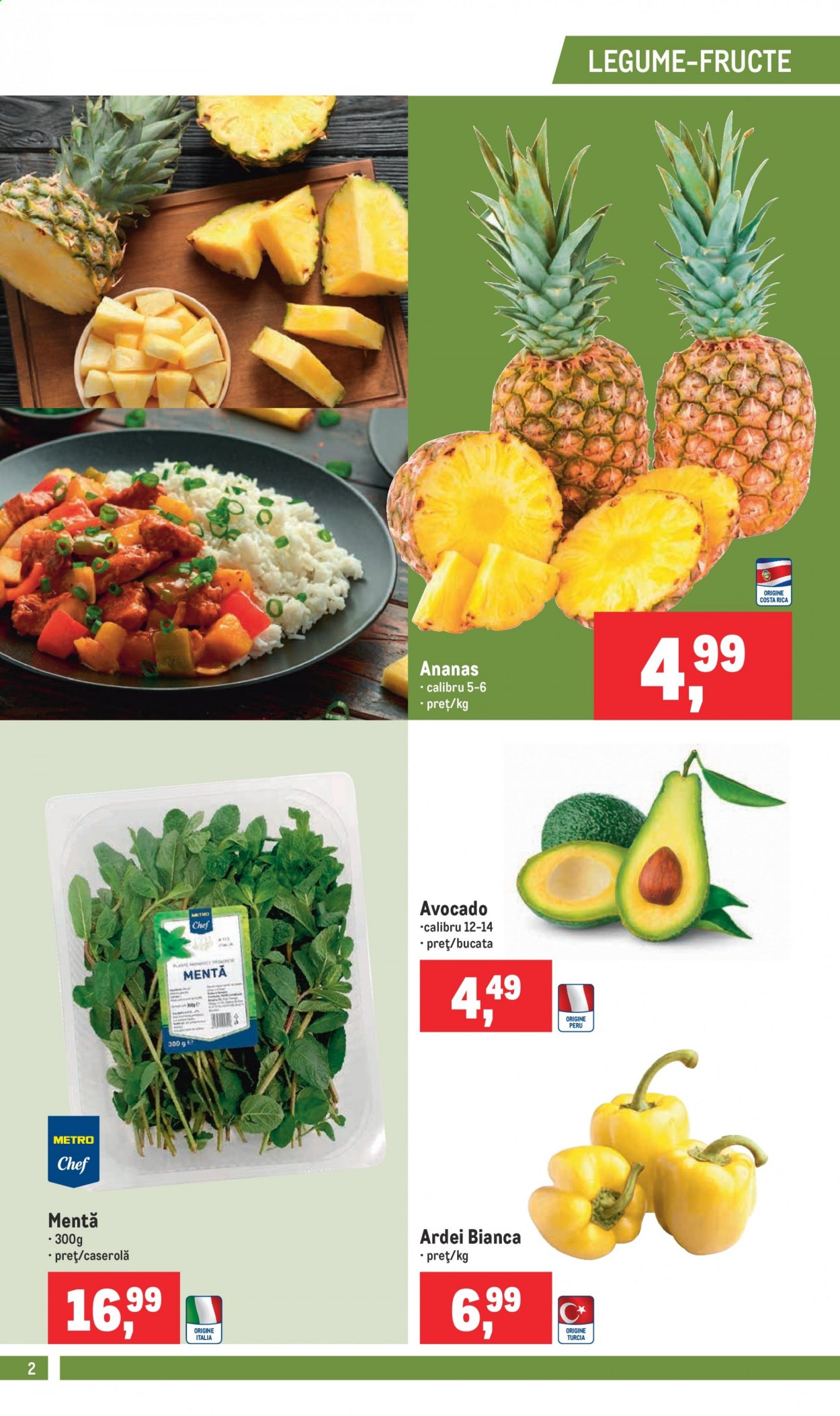 thumbnail - Cataloage Metro - 05.05.2021 - 11.05.2021 - Produse în vânzare - ardei, avocado, ananas. Pagina 2.