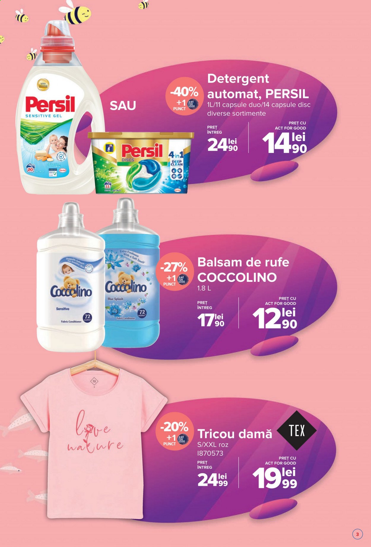 thumbnail - Cataloage Carrefour - 03.06.2021 - 09.06.2021 - Produse în vânzare - detergent, Coccolino, balsam de rufe, Persil, tricou. Pagina 3.