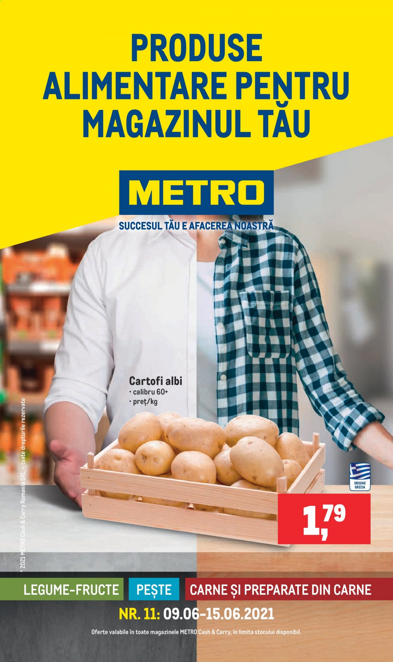 thumbnail - Cataloage Metro - 09.06.2021 - 15.06.2021 - Produse în vânzare - cartofi. Pagina 1.