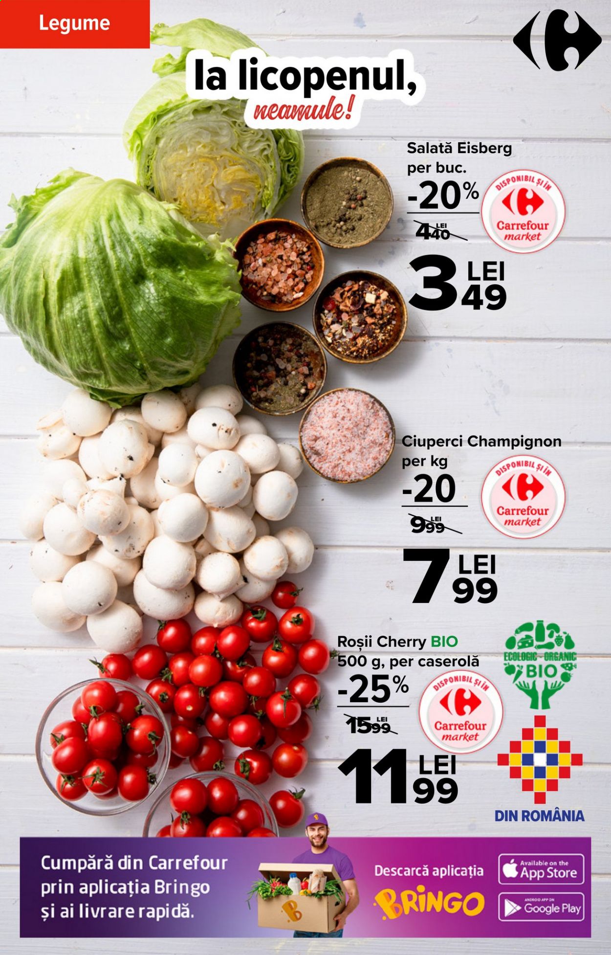 thumbnail - Cataloage Carrefour - 17.06.2021 - 23.06.2021 - Produse în vânzare - ciuperca, salată, rosii cherry, roșie. Pagina 4.