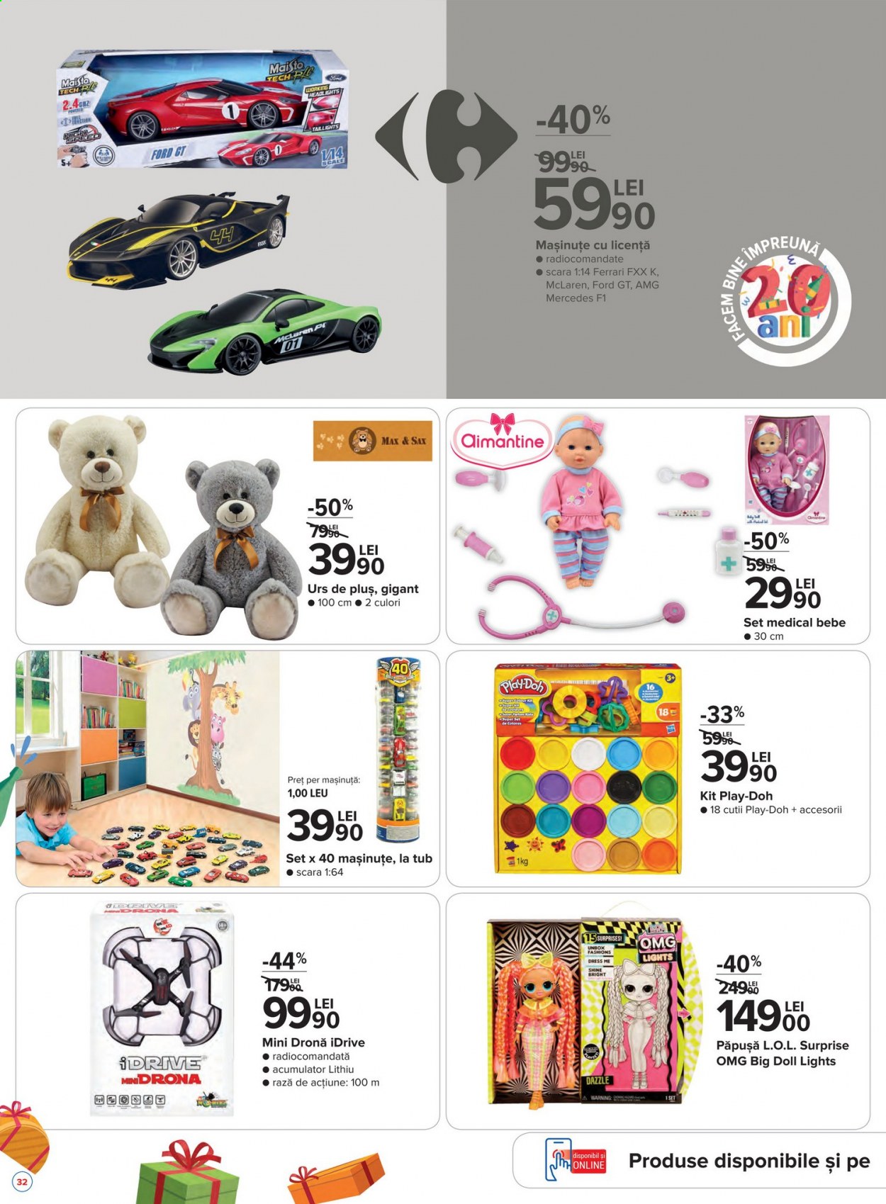thumbnail - Cataloage Carrefour - 17.06.2021 - 30.06.2021 - Produse în vânzare - dronă, L.O.L. Surprise, maisto, masinuta, Play-Doh, urs de pluș, păpuşă, scară. Pagina 18.