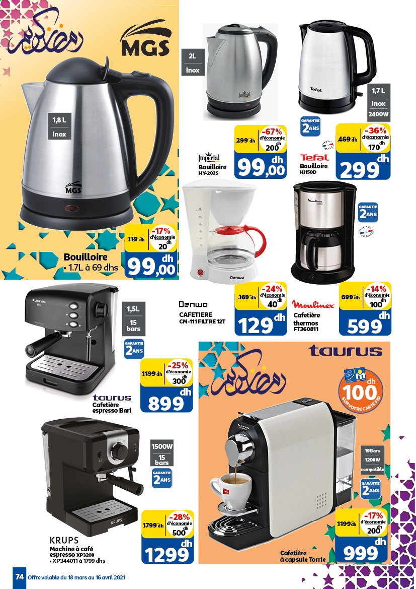 Catalogue Marjane - 18/03/2021 - 16/04/2021. Page 74