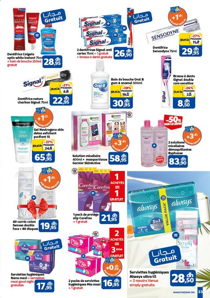 <magasin> - <du DD/MM/YYYY au DD/MM/YYYY> - Produits soldés - ,<products from flyers>. Page 33. 
