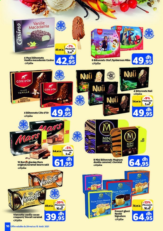 <magasin> - <du DD/MM/YYYY au DD/MM/YYYY> - Produits soldés - ,<products from flyers>. Page 10. 