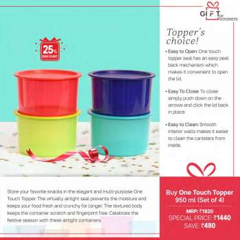 Tupperware offer  - 29-08-2021 - 25-09-2021.
