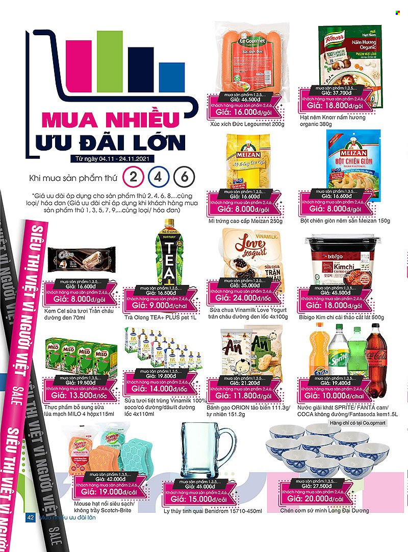 <retailer> - <MM.DD.YYYY - MM.DD.YYYY> - Sales products - ,<products from flyers>. Page 42.