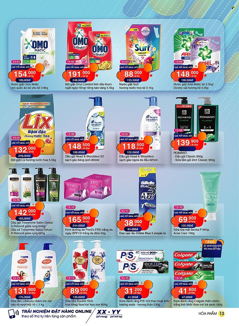 <retailer> - <MM.DD.YYYY - MM.DD.YYYY> - Sales products - ,<products from flyers>. Page 13.