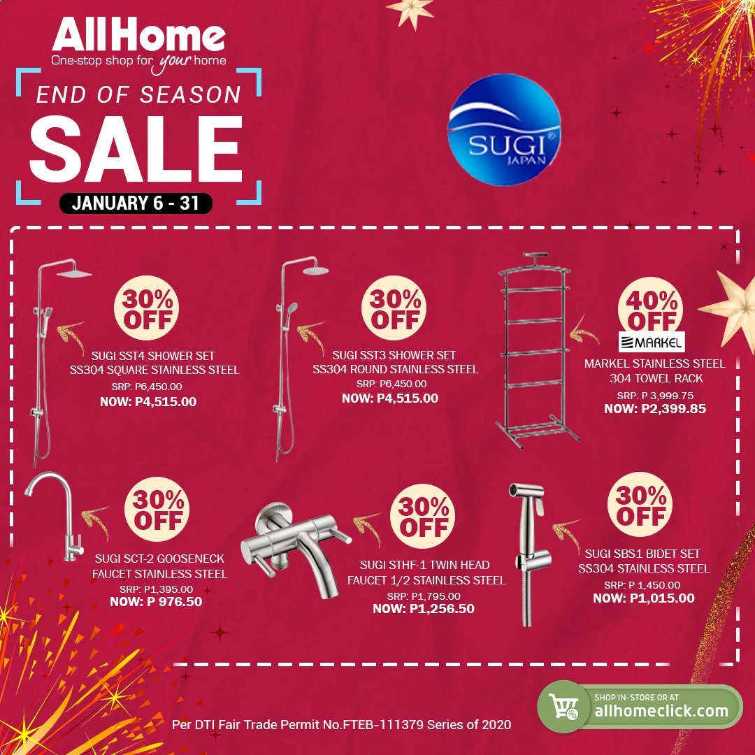 thumbnail - AllHome offer  - 5.1.2021 - 31.1.2021 - Sales products - faucet, towel hanger. Page 28.