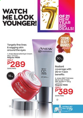 thumbnail - Avon offer  - Sales products - Anew, eye cream, watch. Page 9.