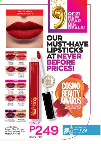 thumbnail - Avon offer  - Sales products - Avon, lipstick, lip color. Page 19.
