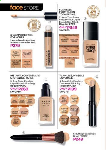 thumbnail - Avon offer  - Sales products - Avon, True Color, foundation brush, brush. Page 20.