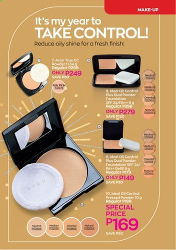 thumbnail - Avon offer  - Sales products - Avon, makeup, face powder, powder foundation. Page 23.