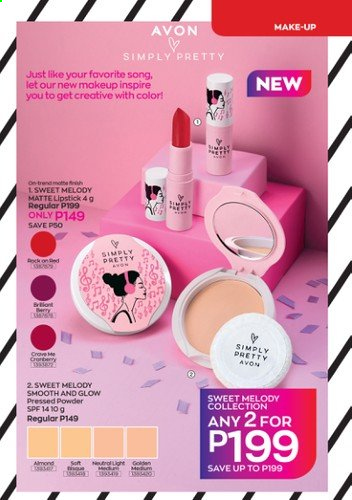 thumbnail - Avon offer  - Sales products - Avon, lipstick, makeup, face powder. Page 29.