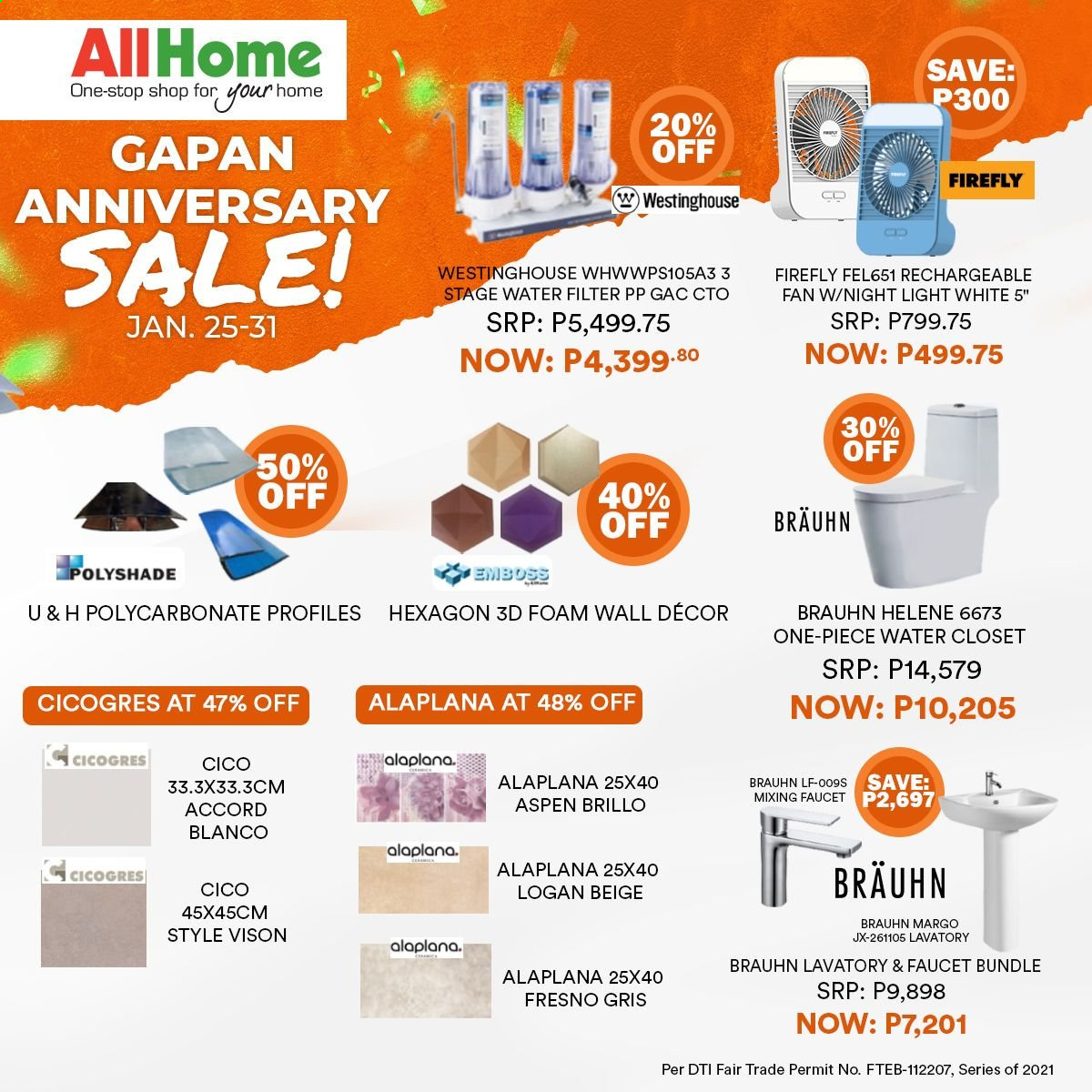thumbnail - AllHome offer  - 25.1.2021 - 31.1.2021 - Sales products - faucet, water filter, closet system, wall decor. Page 4.