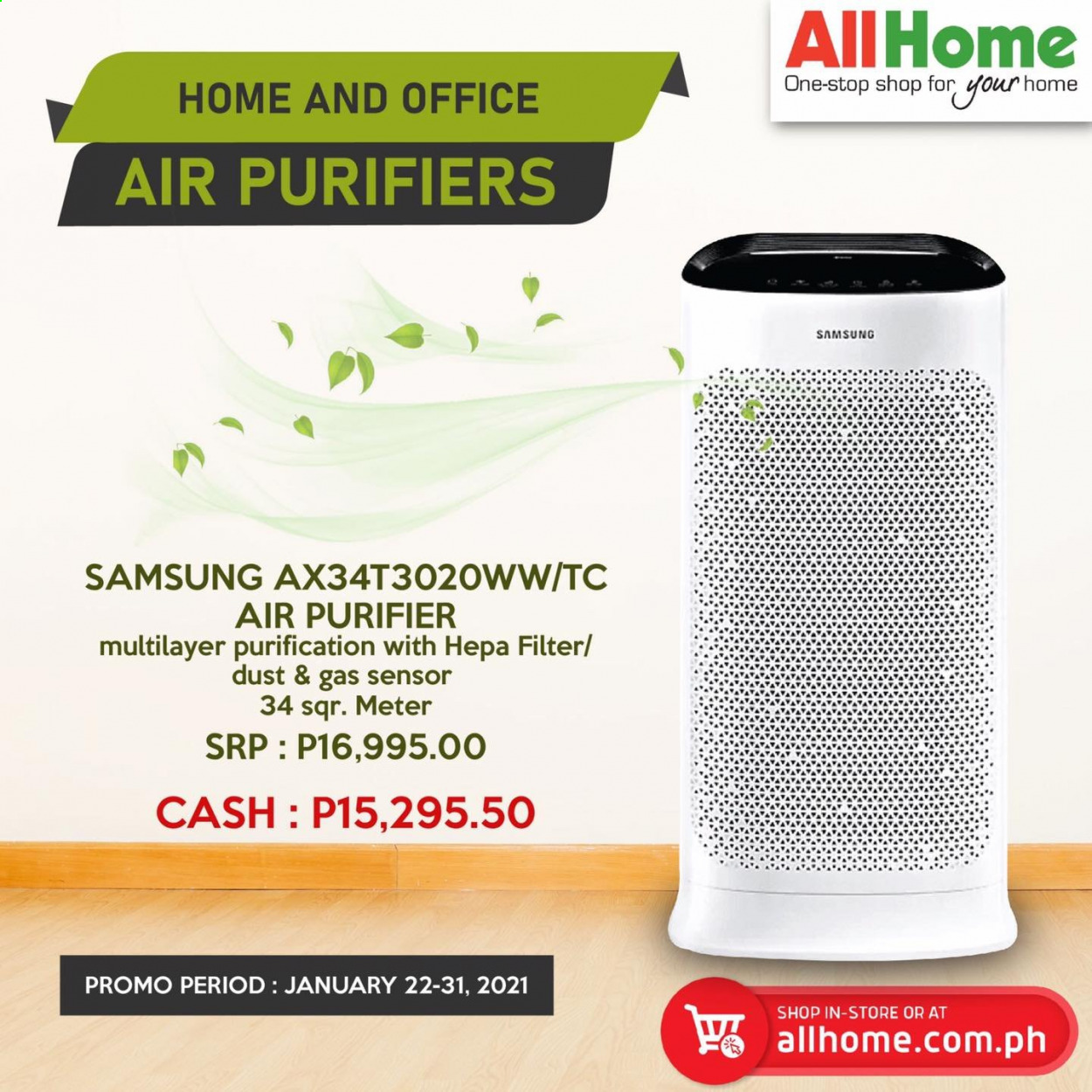 thumbnail - AllHome offer  - 22.1.2021 - 31.1.2021 - Sales products - Samsung, air purifier. Page 4.
