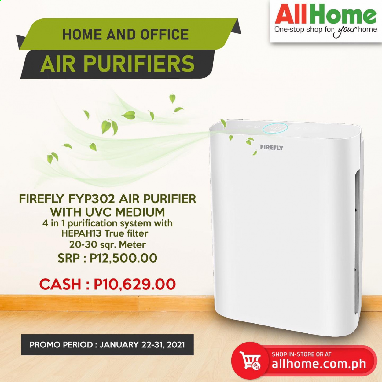 thumbnail - AllHome offer  - 22.1.2021 - 31.1.2021 - Sales products - air purifier. Page 9.