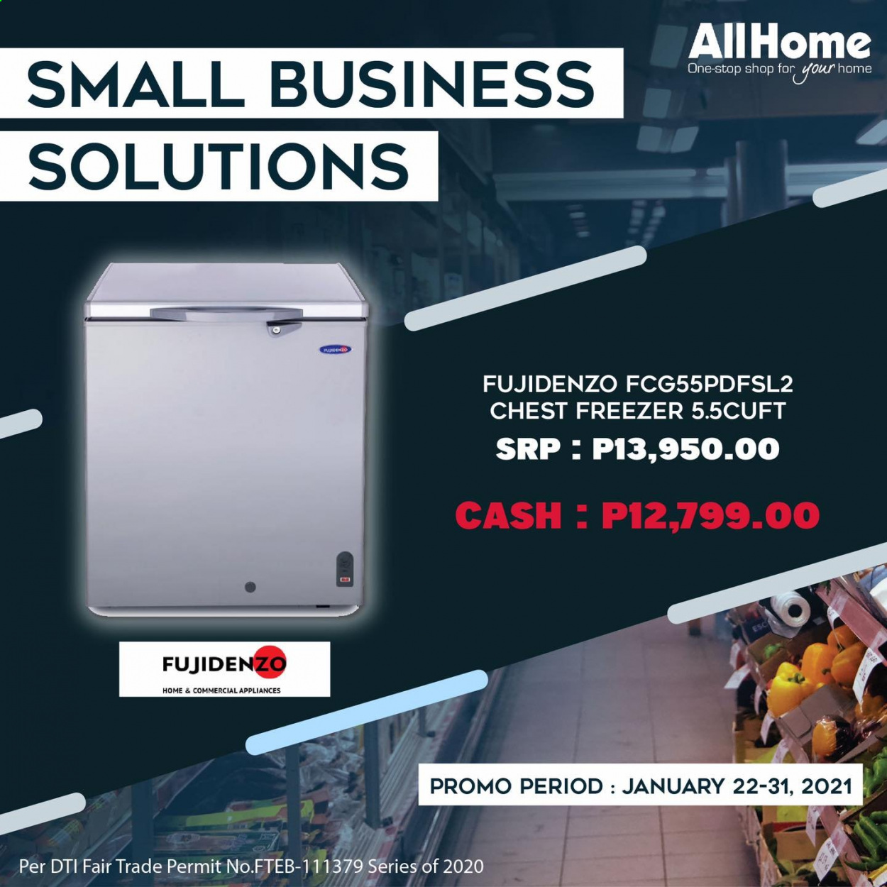 thumbnail - AllHome offer  - 22.1.2021 - 31.1.2021 - Sales products - freezer, chest freezer. Page 1.