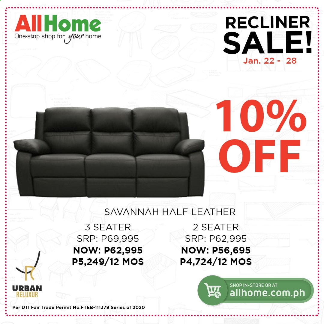 thumbnail - AllHome offer  - 22.1.2021 - 28.1.2021 - Sales products - recliner chair. Page 16.