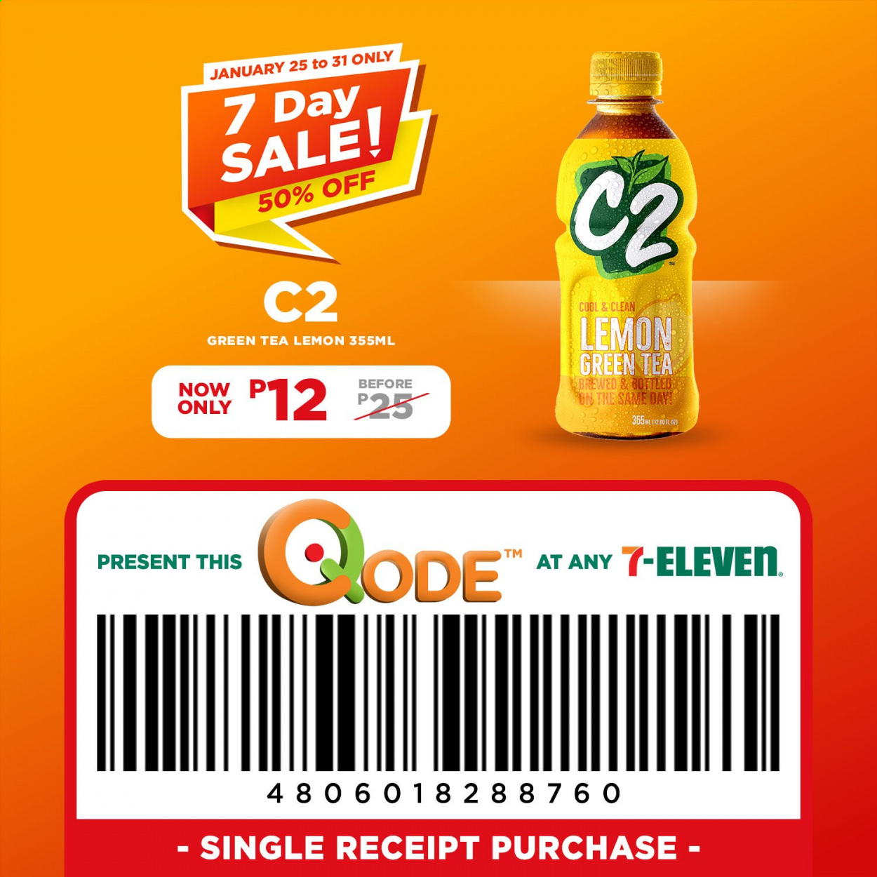thumbnail - 7 Eleven offer  - 25.1.2021 - 31.1.2021 - Sales products - green tea, tea. Page 1.