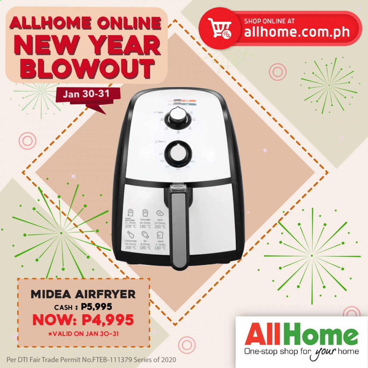 thumbnail - AllHome offer  - 30.1.2021 - 31.1.2021 - Sales products - Midea, air fryer. Page 3.