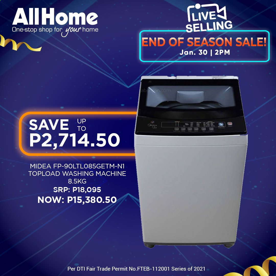 thumbnail - AllHome offer  - 30.1.2021 - 30.1.2021 - Sales products - Midea, washing machine. Page 10.