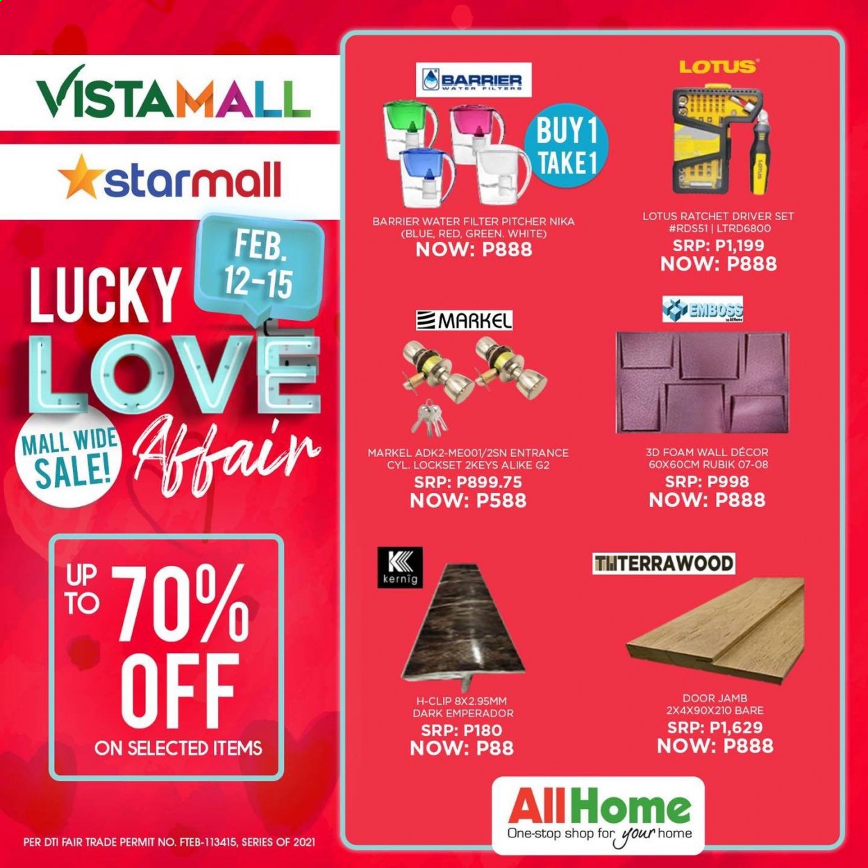thumbnail - AllHome offer  - 12.2.2021 - 15.2.2021 - Sales products - pitcher, water filter, Lotus, wall decor. Page 4.