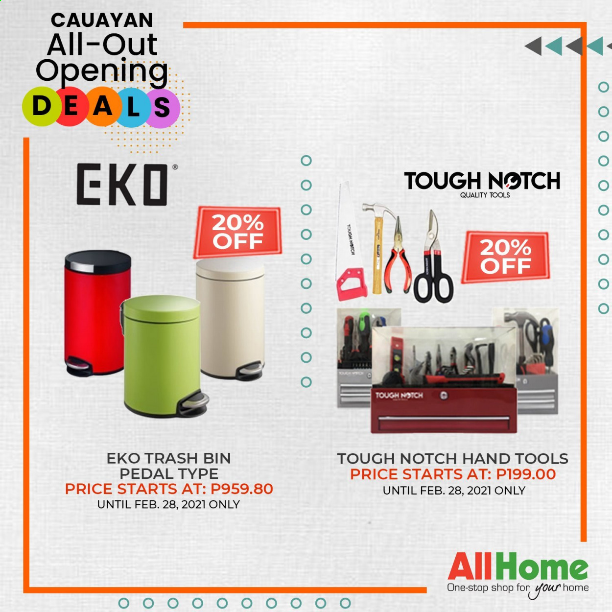 thumbnail - AllHome offer  - 12.2.2021 - 7.3.2021 - Sales products - bin, hand tools. Page 9.